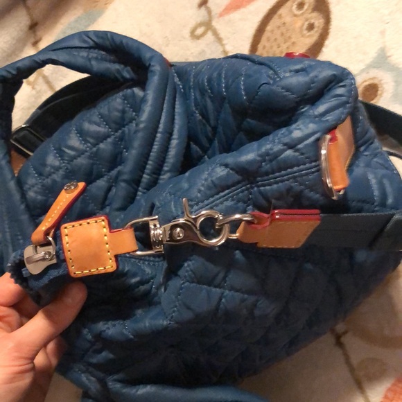 MZ Wallace Quilted Purse Bag Blue - Picture 8 of 10